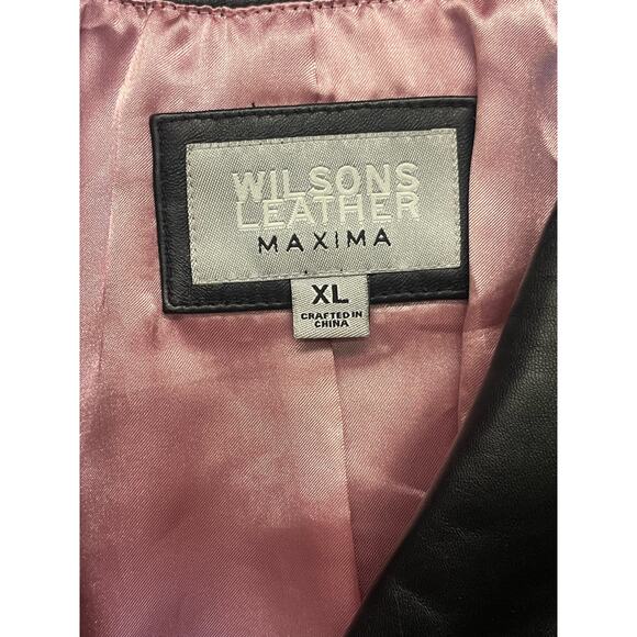 Vintage Wilsons Leather Maxima Classic Buttery Soft Black Leather Jacket XL - Picture 3 of 3